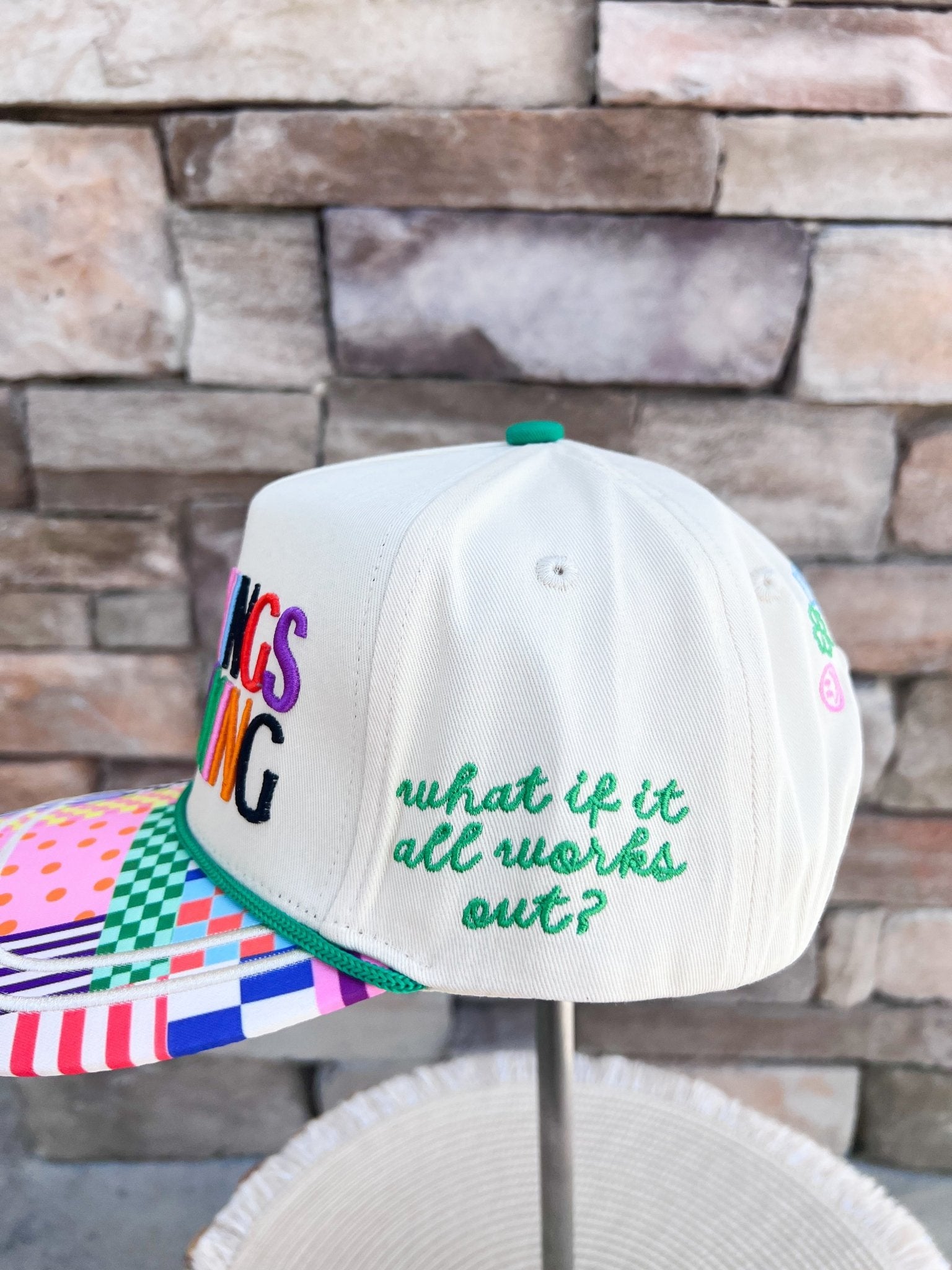 “Good Things Are Coming” Cream Trucker Hat - The Pink Pineapple 850