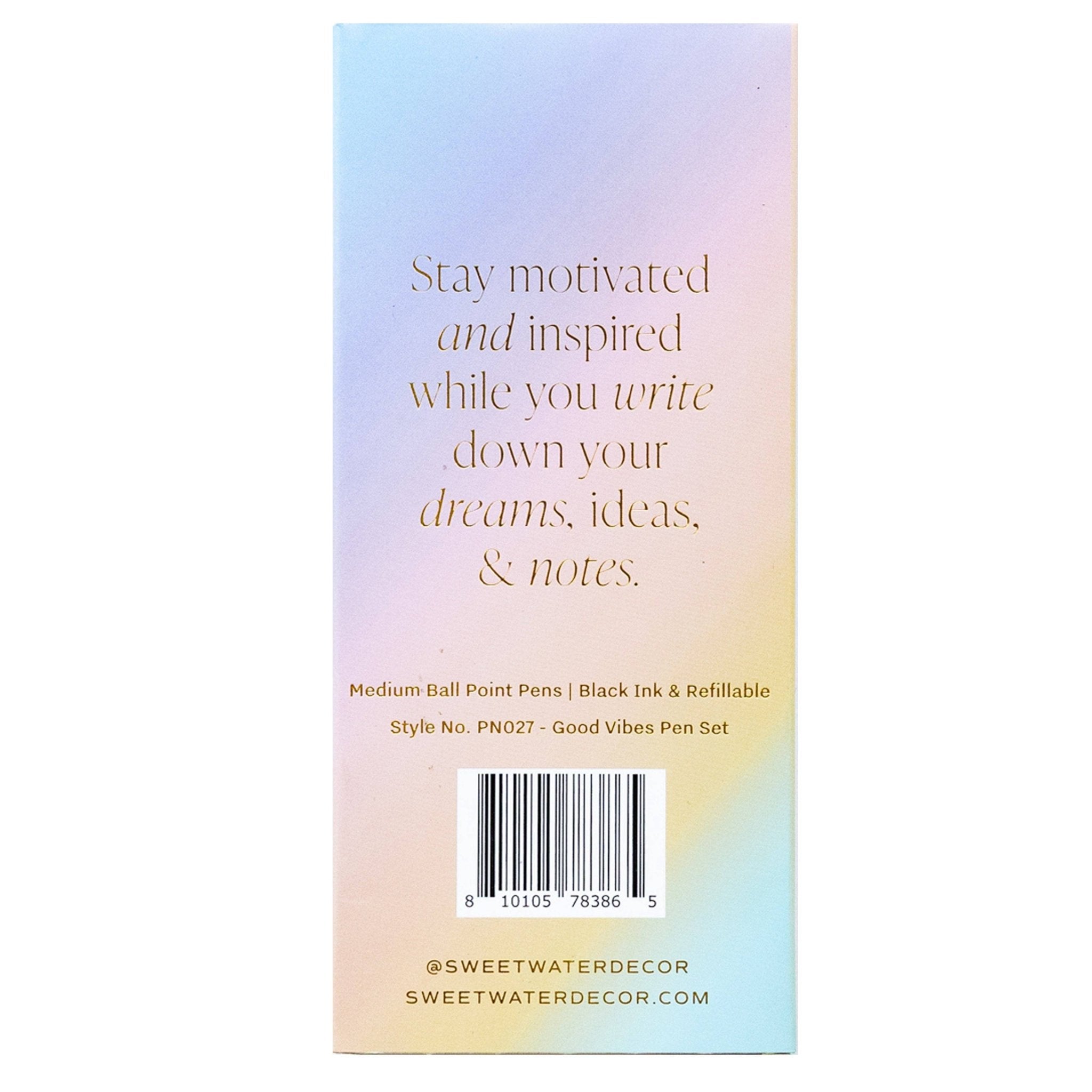 Good Vibes Metal Pen Set - The Pink Pineapple 850