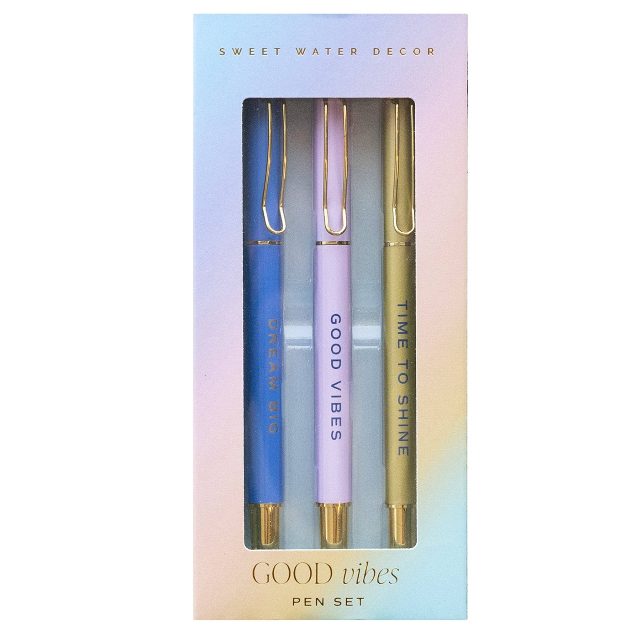 Good Vibes Metal Pen Set - The Pink Pineapple 850