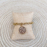 Grace Cross Chain Rustic 16k Gold Filled Bracelet - The Pink Pineapple 850