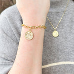 Grace Cross Chain Rustic 16k Gold Filled Bracelet - The Pink Pineapple 850