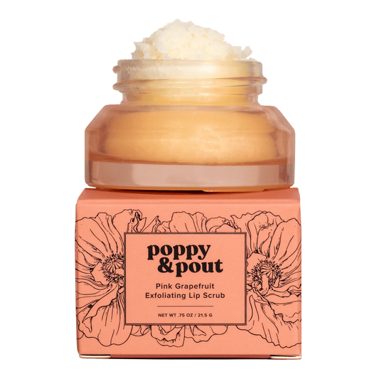 Poppy & Pout Lip Scrub-Pink Grapefruit