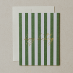 Green Stripe Happy Birthday Card - The Pink Pineapple 850