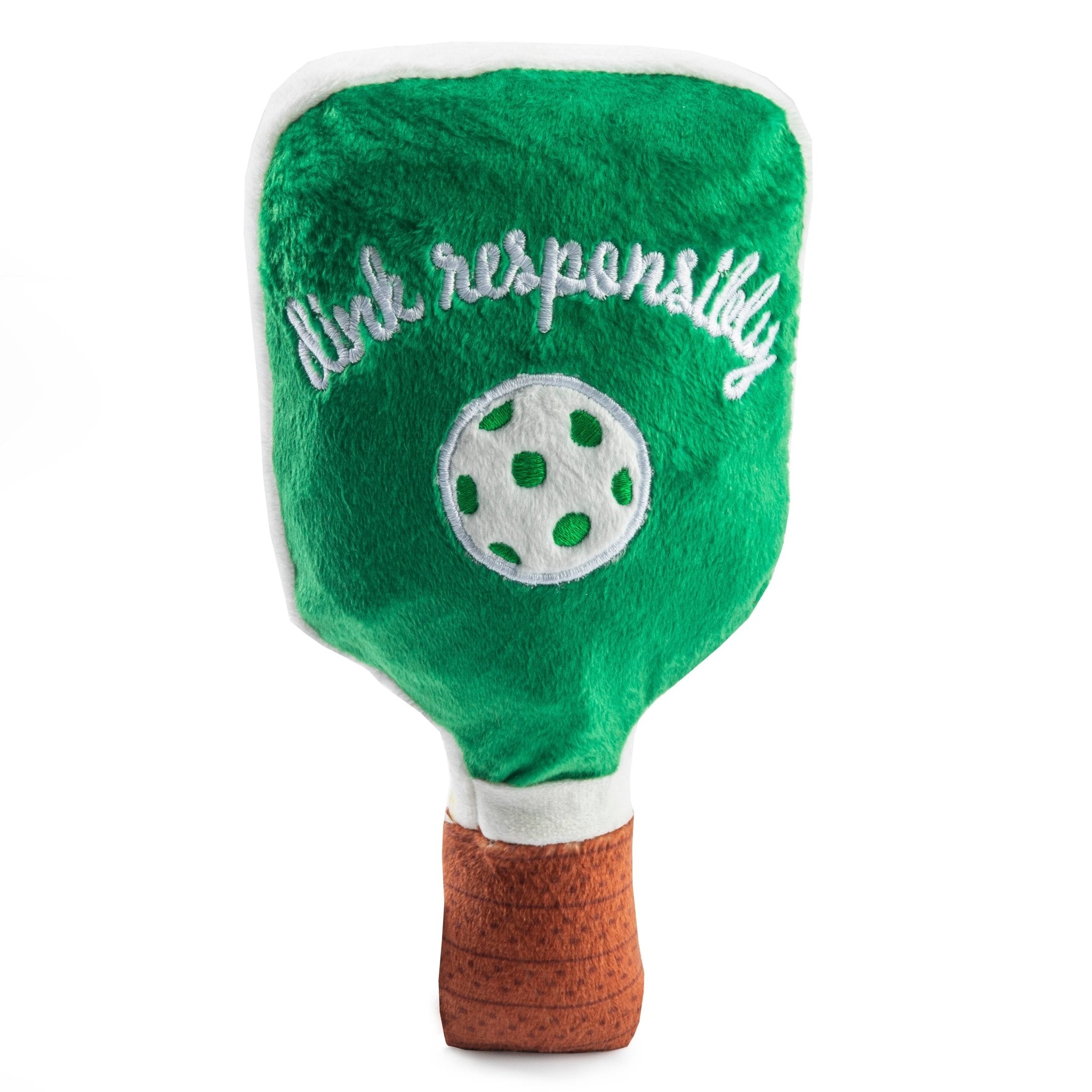 Green Stripe Pickleball Paddle Plush Dog Toy - Preorder - The Pink Pineapple 850