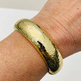 Hammered Gold Hinge Cuff Bracelet - The Pink Pineapple 850