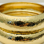 Hammered Gold Hinge Cuff Bracelet - The Pink Pineapple 850