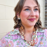 Hammered Metal Cat Eye Chain Necklace - The Pink Pineapple 850