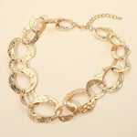 Hammered Metal Cat Eye Chain Necklace - The Pink Pineapple 850