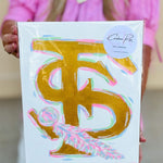 Hand-painted Florida State Canvas 11"x14" - The Pink Pineapple 850