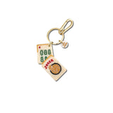 Hand - painted Mahjong Bag Charm + Keychain | Eco - Friendly - The Pink Pineapple 850