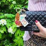 Hand - painted Mahjong Bag Charm + Keychain | Eco - Friendly - The Pink Pineapple 850