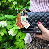Hand - painted Mahjong Bag Charm + Keychain | Eco - Friendly - The Pink Pineapple 850
