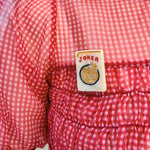 Hand - Painted Mahjong Joker Brooch - The Pink Pineapple 850
