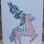 Hand-painted Renegade Canvas 11"x14" - The Pink Pineapple 850