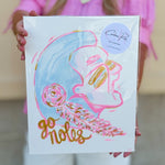 Hand-painted Seminole Canvas 11"x14" - The Pink Pineapple 850