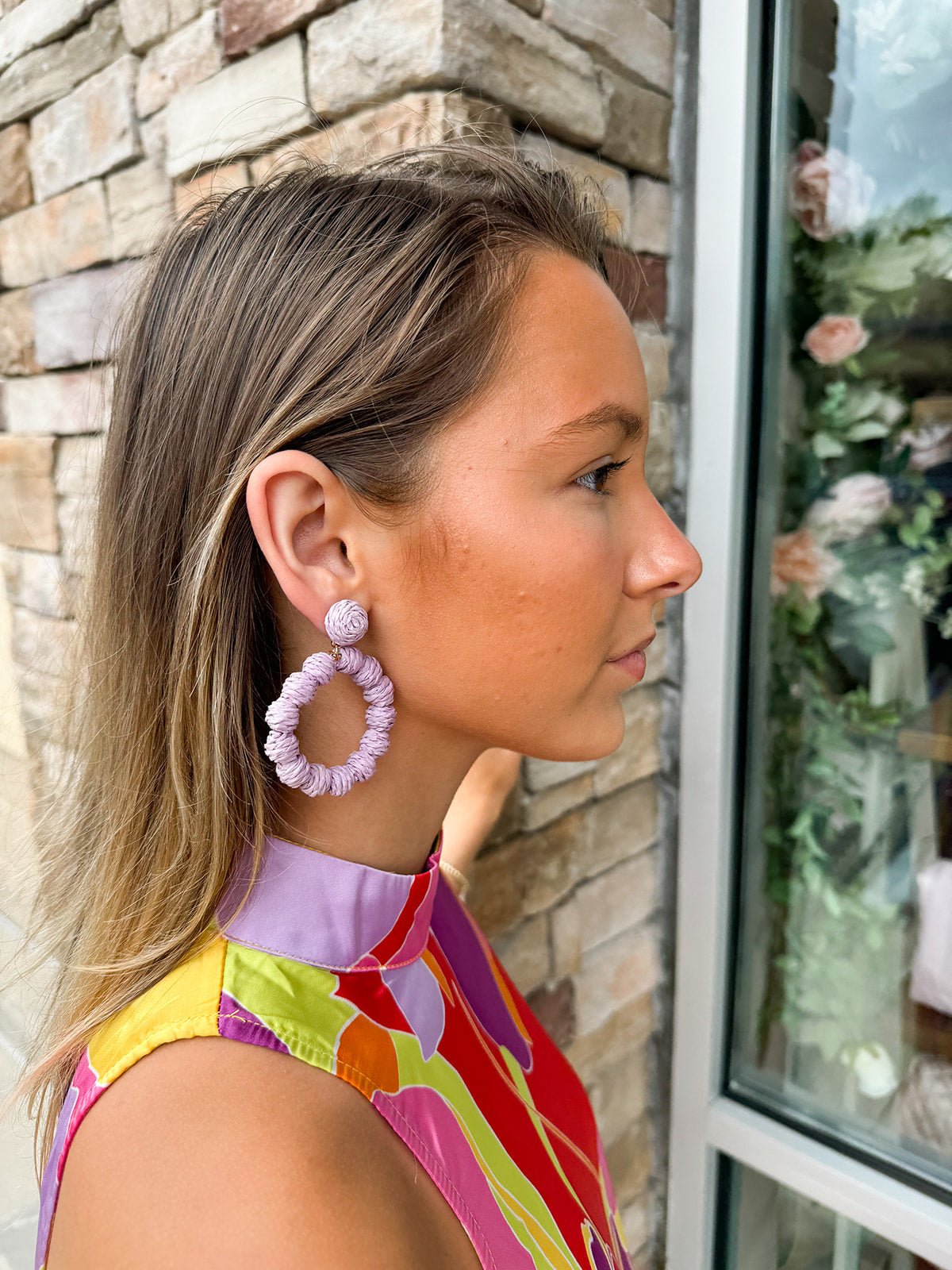 Handmade Straw Pom Poms Earrings - The Pink Pineapple 850