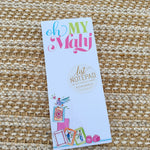 Handpainted Mahjong Tiles Oh My Mahj Skinny Notepad - The Pink Pineapple 850