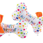 Happy Birthday Bone Squeaker Dog Toy - The Pink Pineapple 850