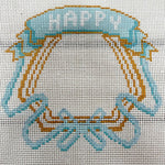 Happy Crest Canvas – Blue - The Pink Pineapple 850