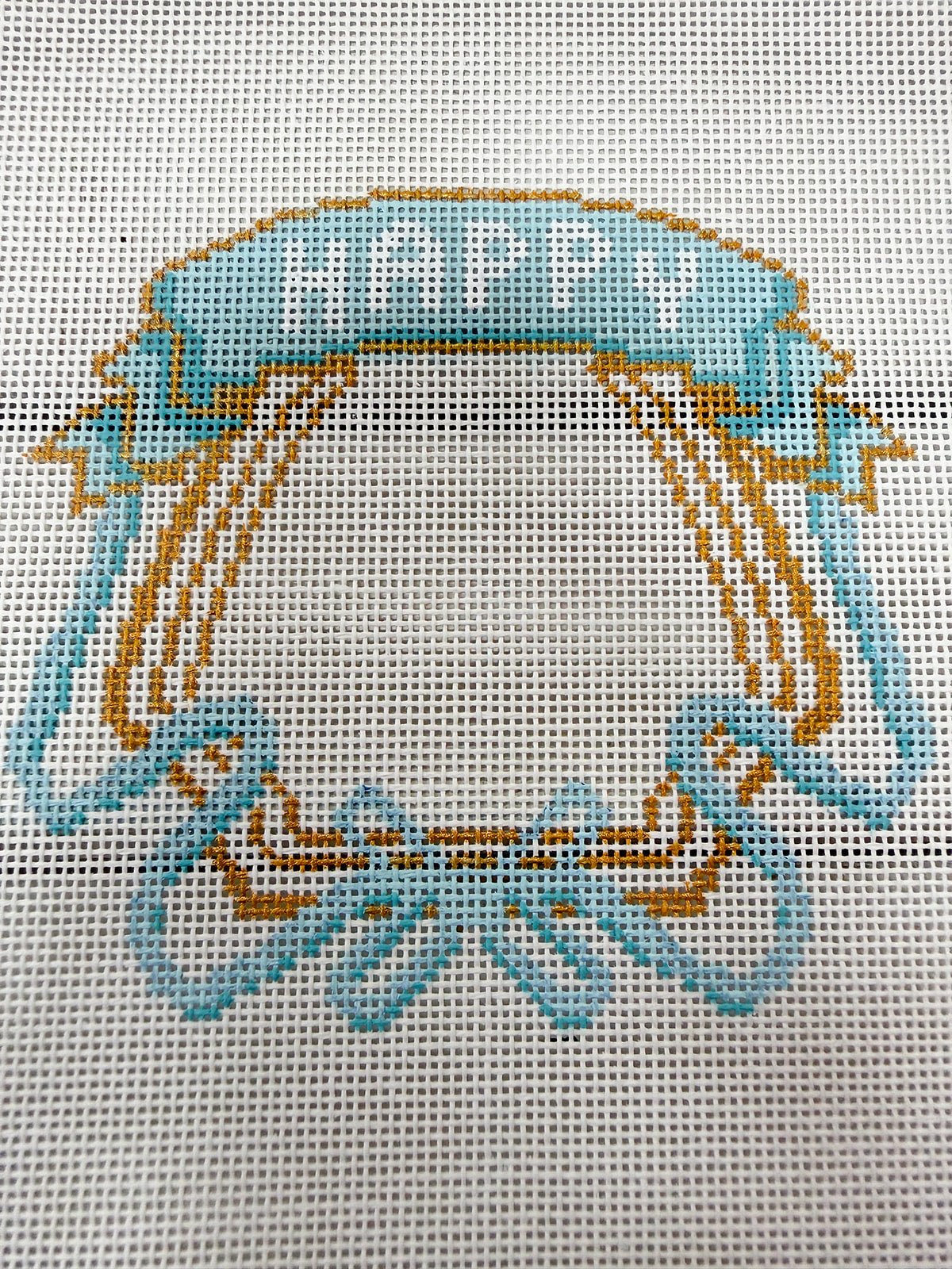 Happy Crest Canvas – Blue - The Pink Pineapple 850