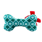 Happy Howlidays Puppermint Green Stars Bone Dog Toy - The Pink Pineapple 850