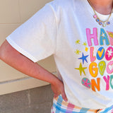 Happy Looks Good On You Graphic Tee - The Pink Pineapple 850