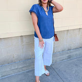 Harbor Eyelet Sleeve Blouse - The Pink Pineapple 850