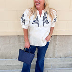 Harbor Heirloom Embroidered Top - The Pink Pineapple 850