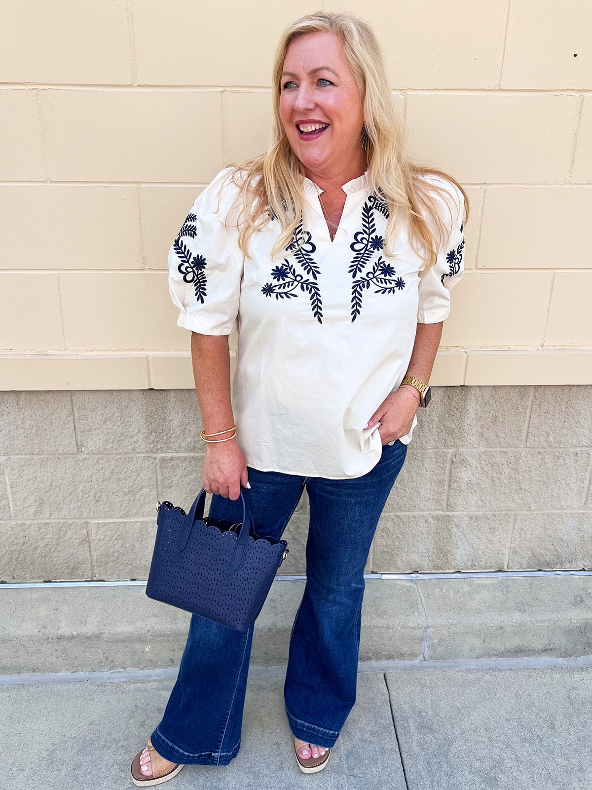 Harbor Heirloom Embroidered Top - The Pink Pineapple 850