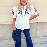 Harbor Heirloom Embroidered Top - The Pink Pineapple 850