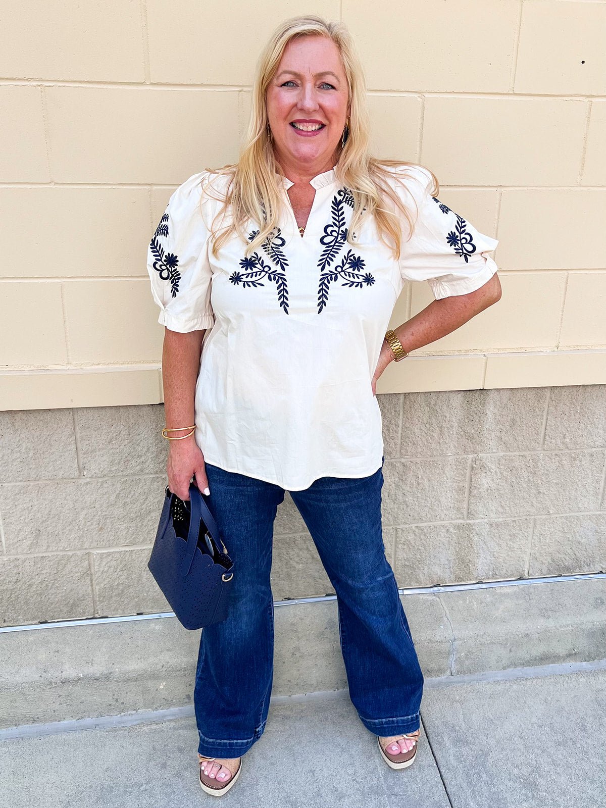 Harbor Heirloom Embroidered Top - The Pink Pineapple 850