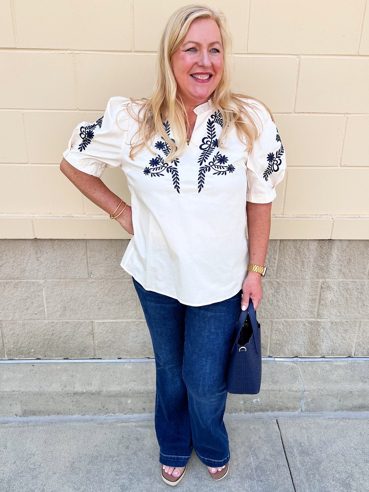 Harbor Heirloom Embroidered Top - The Pink Pineapple 850