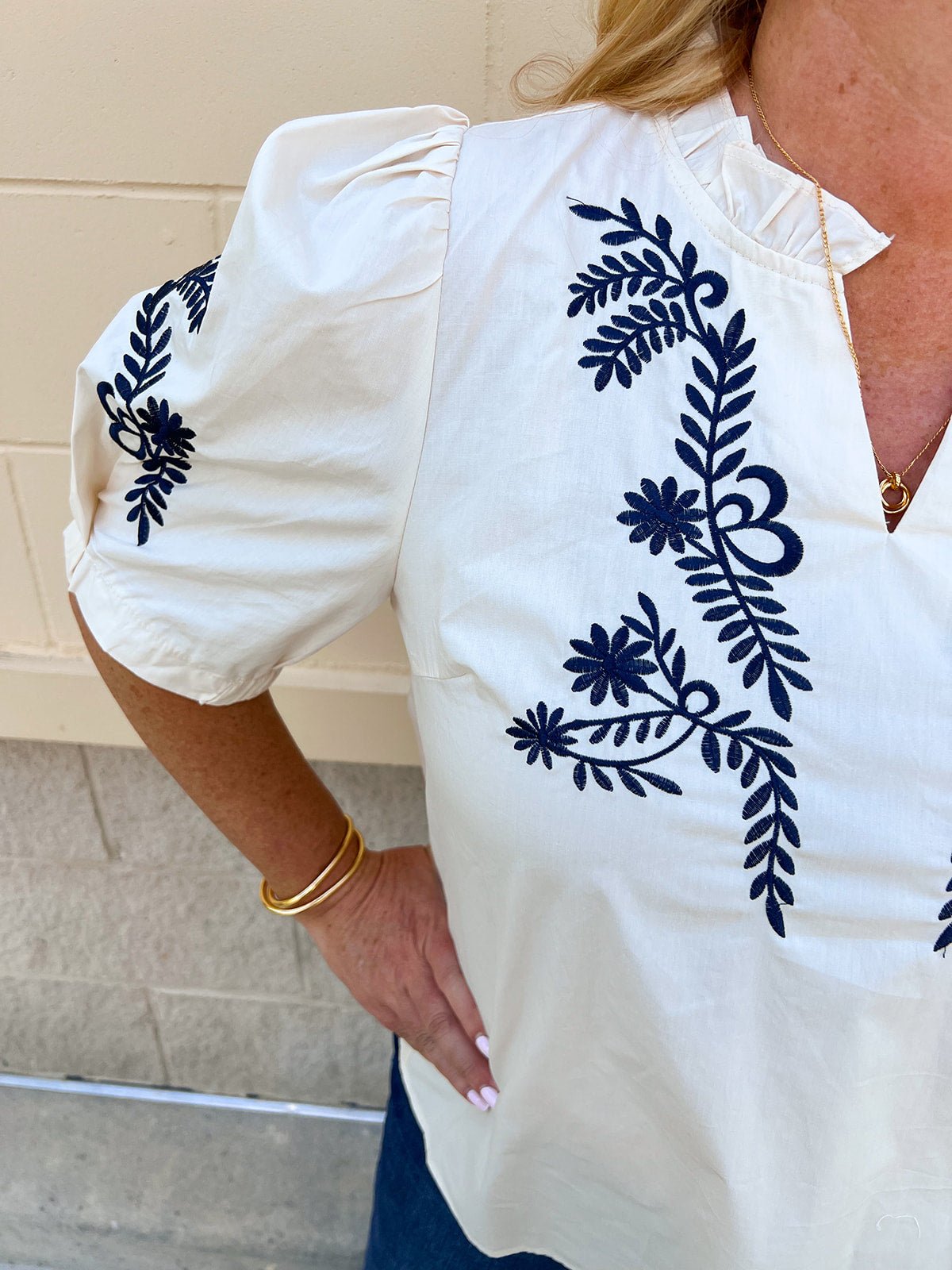 Harbor Heirloom Embroidered Top - The Pink Pineapple 850