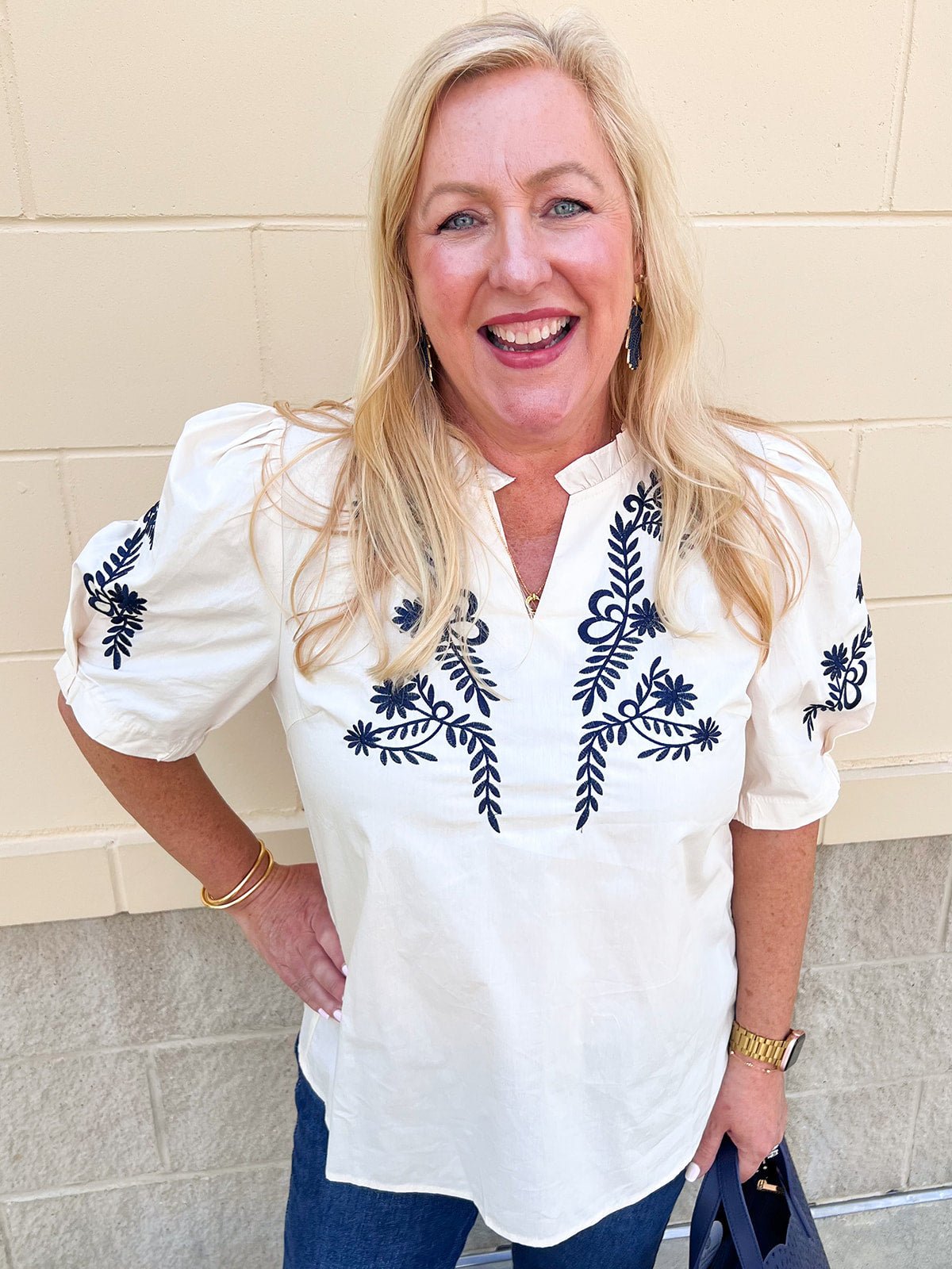 Harbor Heirloom Embroidered Top - The Pink Pineapple 850