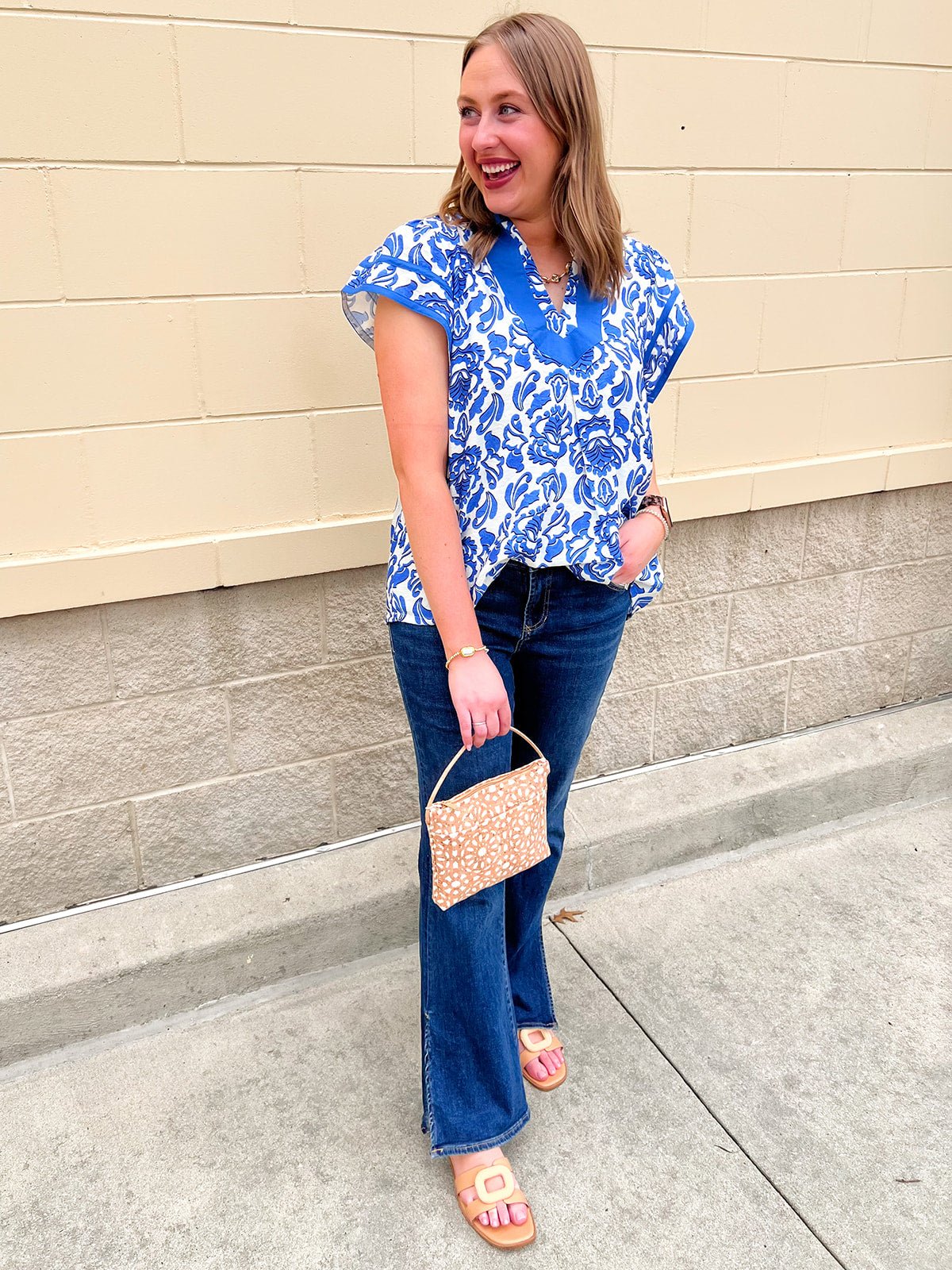 Harbor Heirloom Print Top - The Pink Pineapple 850