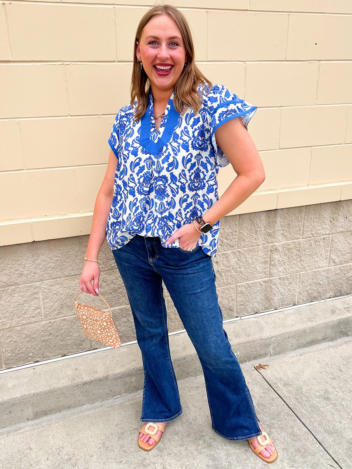 Harbor Heirloom Print Top - The Pink Pineapple 850