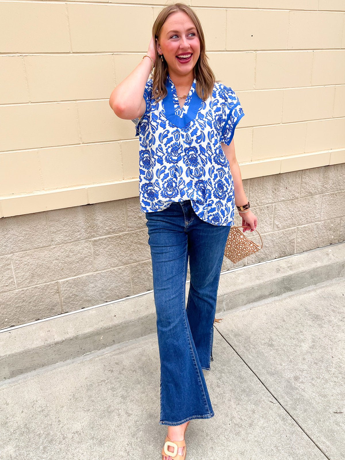 Harbor Heirloom Print Top - The Pink Pineapple 850
