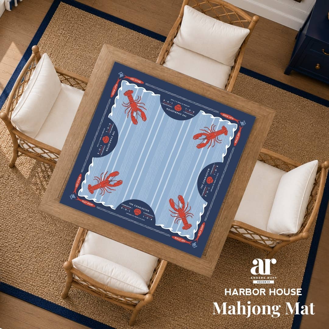 Harbor House Lobster Mahjong Mat - The Pink Pineapple 850