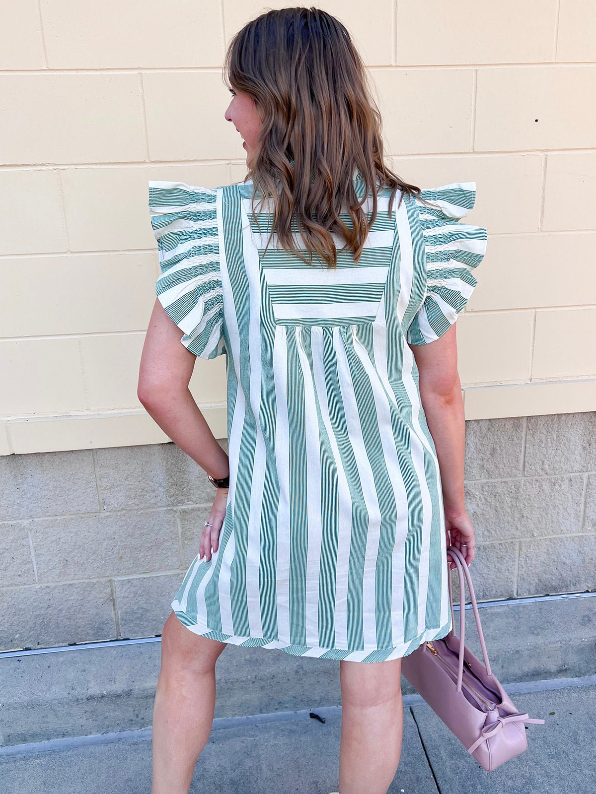 Harbor Market Stripe Mini Dress - The Pink Pineapple 850
