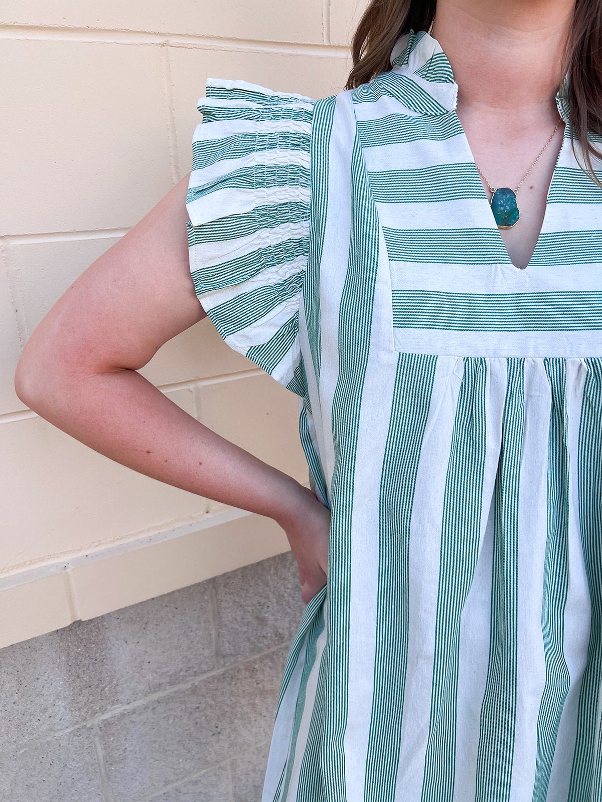 Harbor Market Stripe Mini Dress - The Pink Pineapple 850