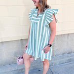 Harbor Market Stripe Mini Dress - The Pink Pineapple 850