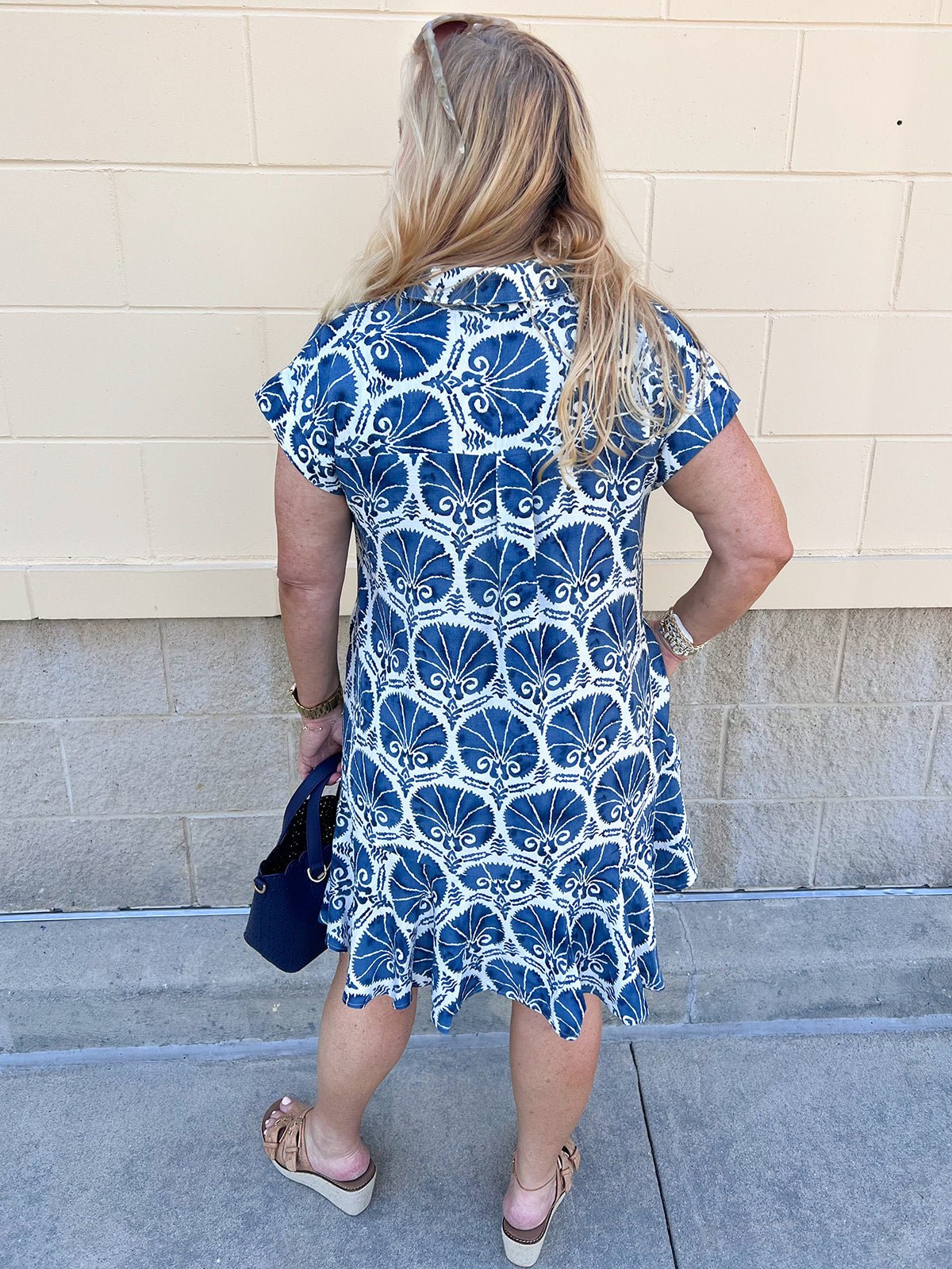 Harbor Scroll Mini Dress - The Pink Pineapple 850