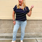 Harbor Stripe Knit Top - The Pink Pineapple 850