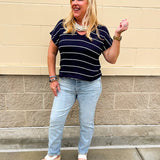 Harbor Stripe Knit Top - The Pink Pineapple 850