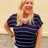 Harbor Stripe Knit Top - The Pink Pineapple 850