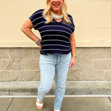 Harbor Stripe Knit Top - The Pink Pineapple 850