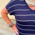 Harbor Stripe Knit Top - The Pink Pineapple 850
