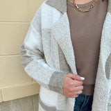 Harbor View Plaid Knit Jacket - The Pink Pineapple 850