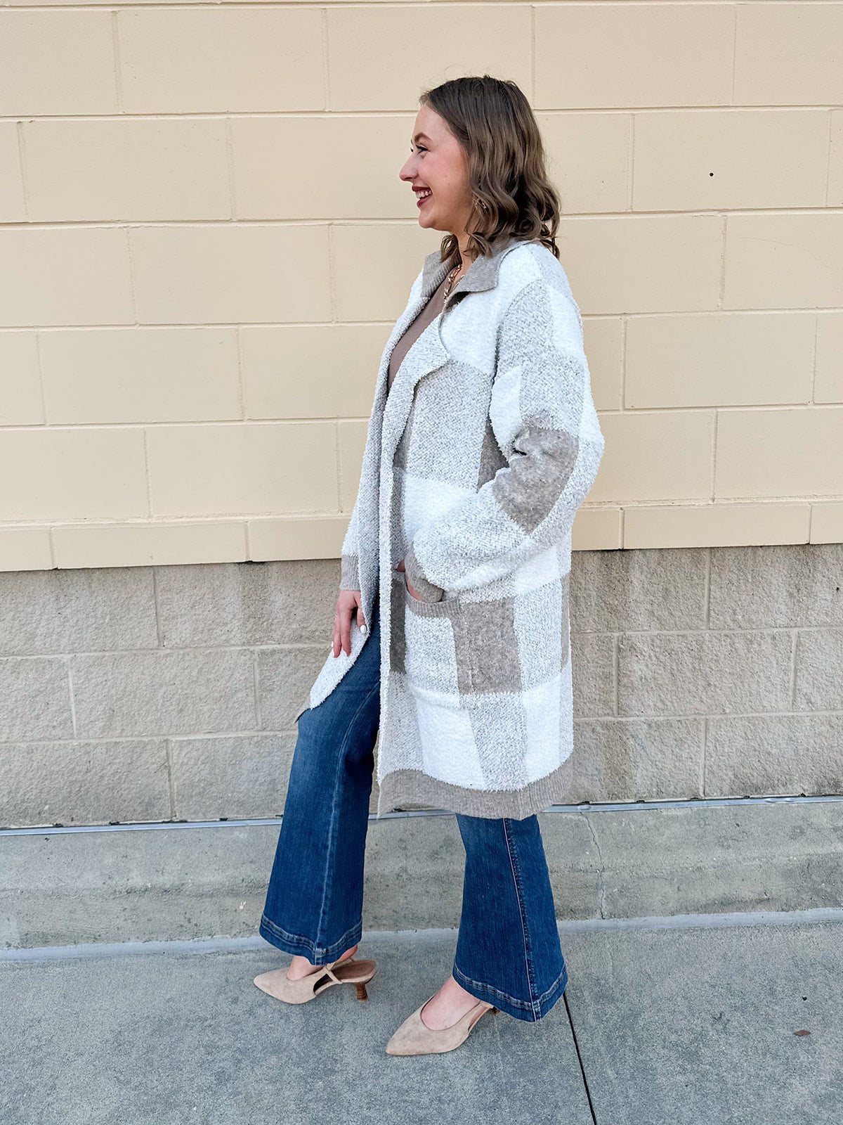 Harbor View Plaid Knit Jacket - The Pink Pineapple 850