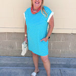 Harborline Ease T-Shirt Dress in Mint - The Pink Pineapple 850